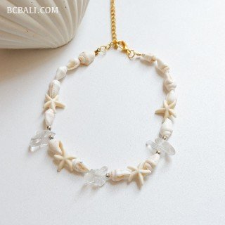 Real Shell Bracelet with Natural Stone Best Quality